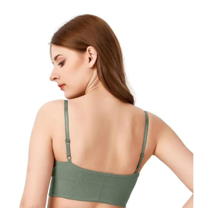 Deevaz Medium Impact Padded Non-Wired Sports Cami Bra In Multicolor With Adjustable Thin Strap Detailing.