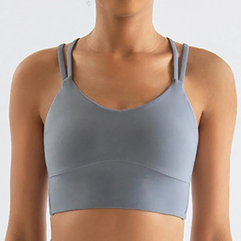 Filhot™ Double Cross Back Sports Bra Up To XL