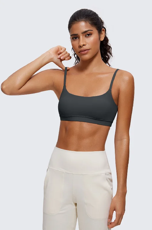 Adjustable Spaghetti Straps Sports Bra