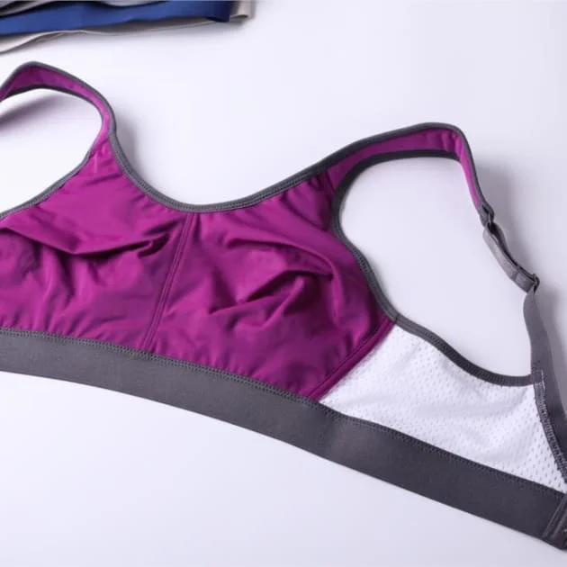 High Control Wire Free Non-Padded Purple Sports Bra