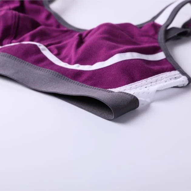 High Control Wire Free Non-Padded Purple Sports Bra