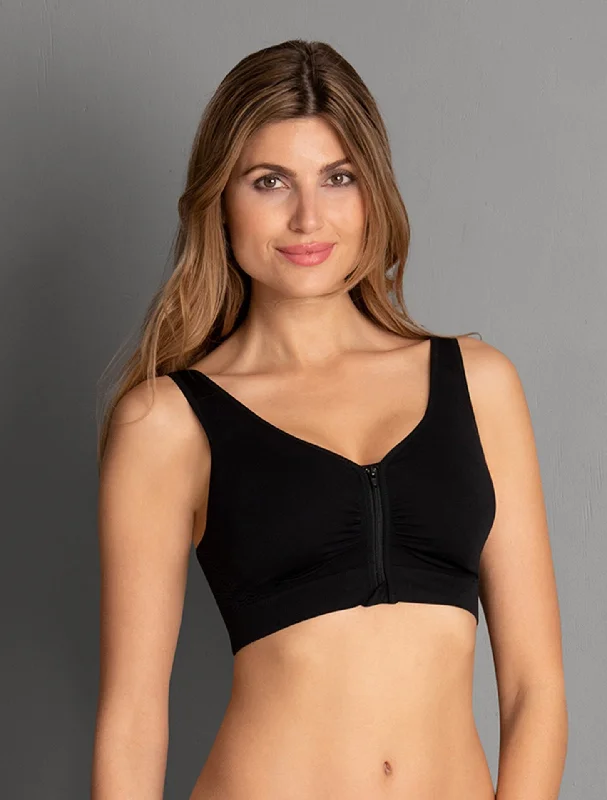 Lynn Post Mastectomy Zip Front Wireless Bra