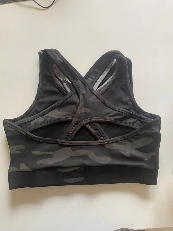 Deevaz Full Coverage Non Padded Sports Bra In (Printed Black )