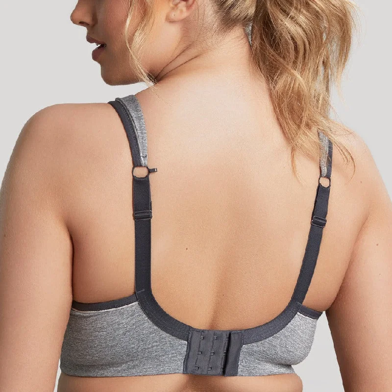 SCULPTRESSE NON PADDED SPORTS BRA CHARCOAL MARL