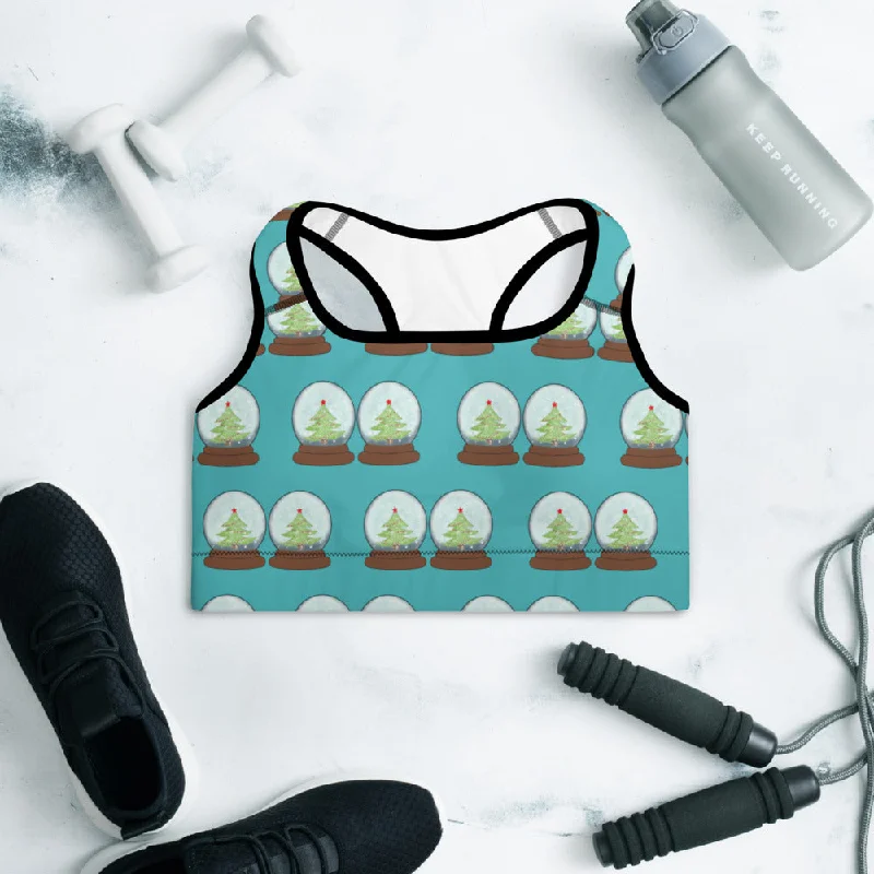 Snow Globes Padded Sports Bra