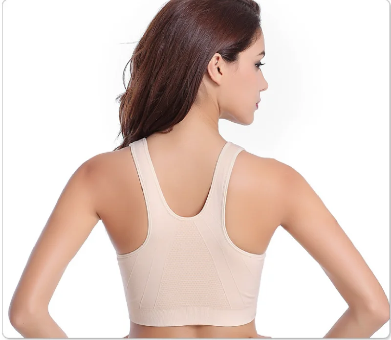 Zip me Up Sports bra - Nude